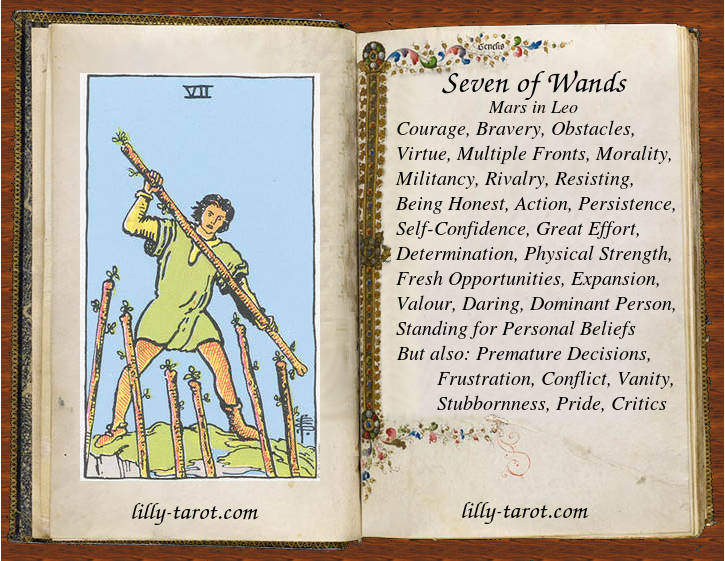 Meaning of Seven of Wands