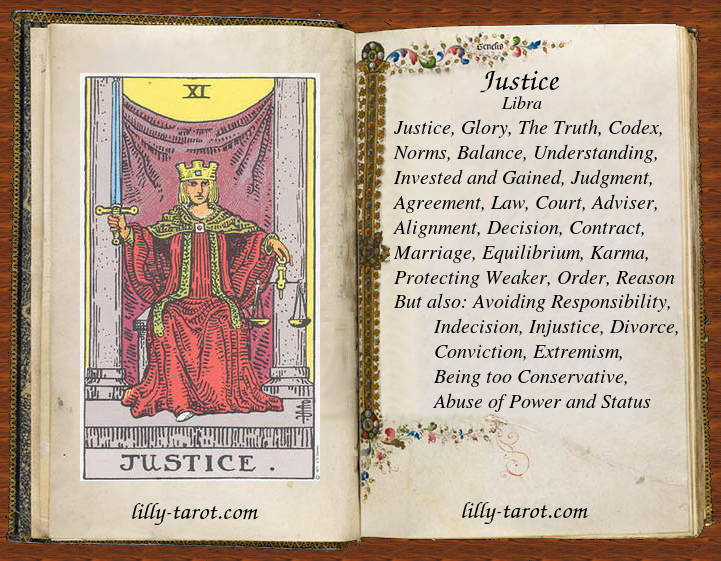 tarot card justice love