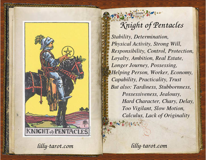 ご了承お願いしますLIBERAL、card name: KNIGHT of PENTACLES